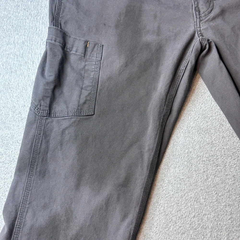 Ariat M4 Pants Mens 34x36 Grey Rebar Relaxed Straight Made Tough Canvas 10030250